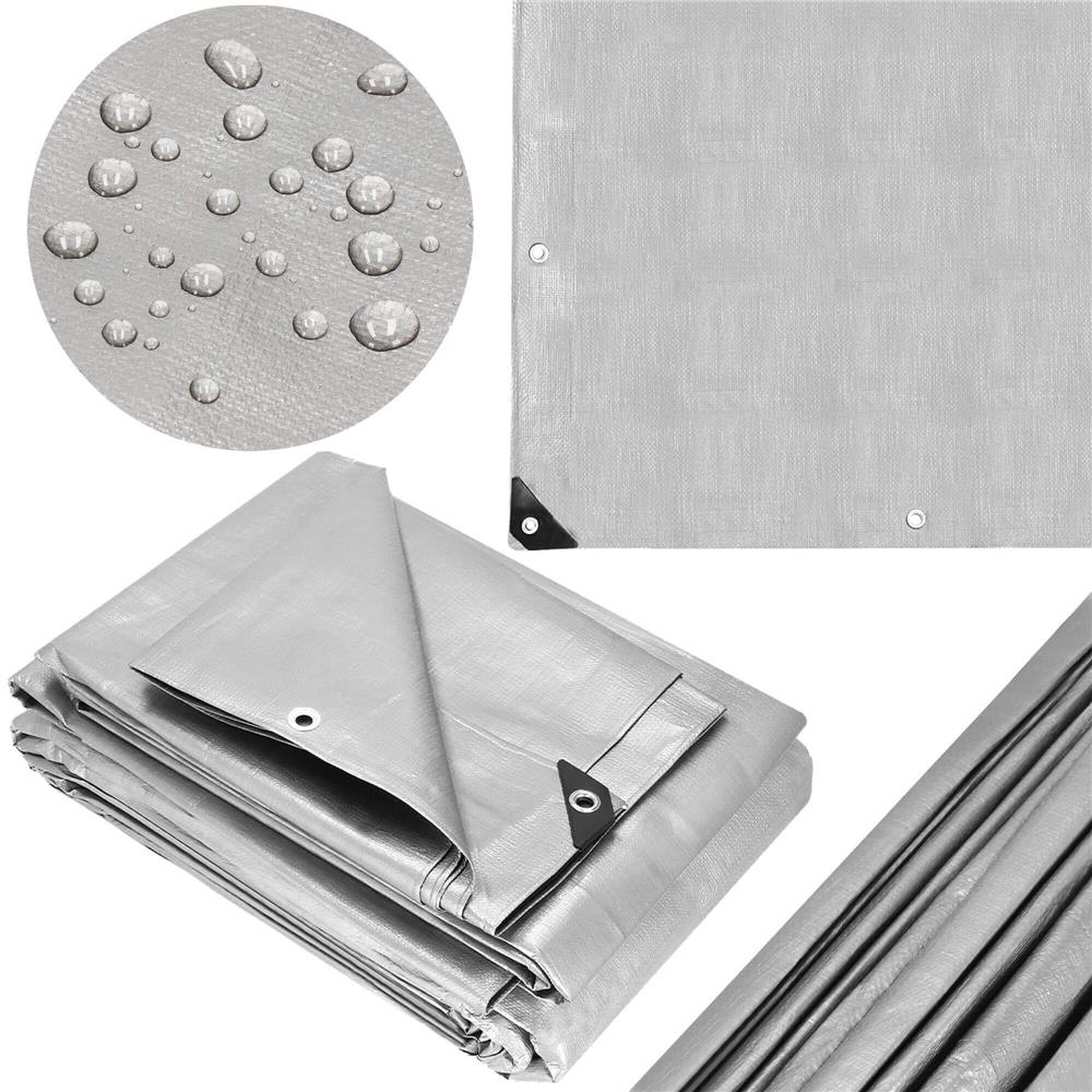 Prelata din polietilena impermeabila laminata, 210g/m2, 5x8m, gri Household NewTrend