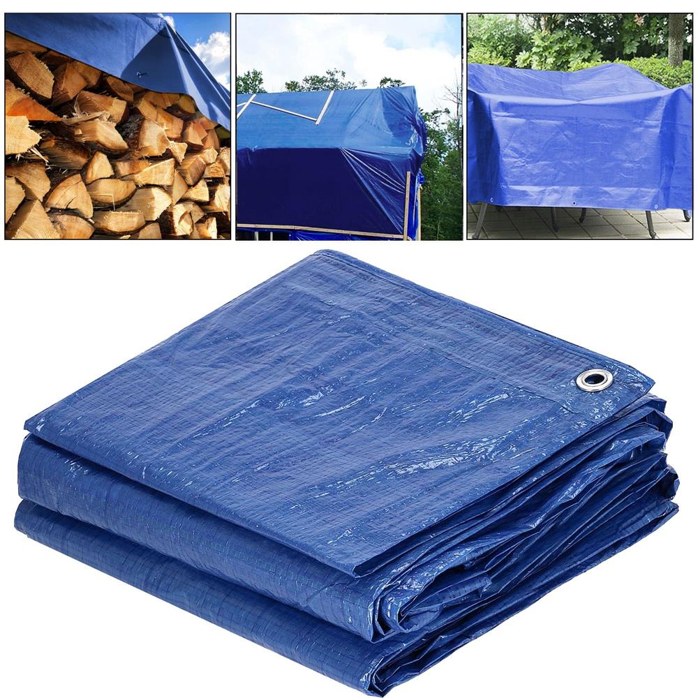 Prelata din polietilena impermeabila laminata, 60g/m2, 2x3m, albastra Household NewTrend