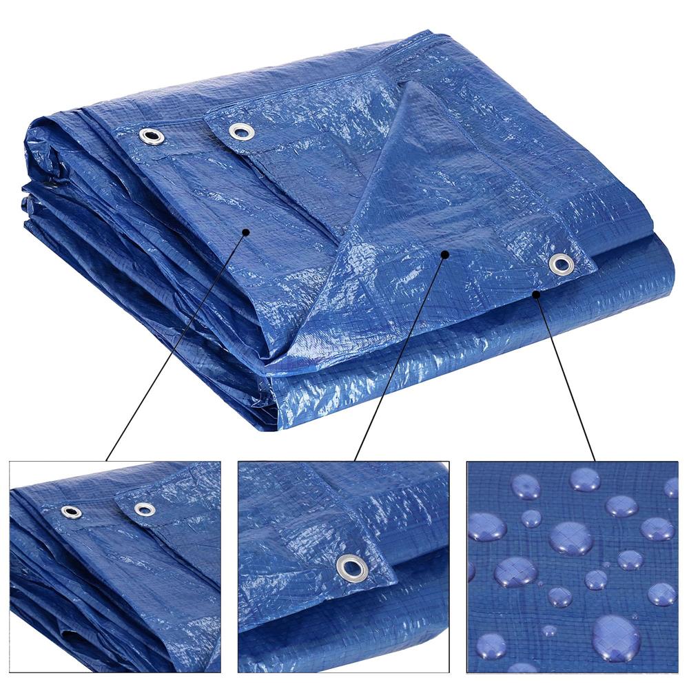 Prelata din polietilena impermeabila laminata, 60g/m2, 3x4m, albastra Household NewTrend