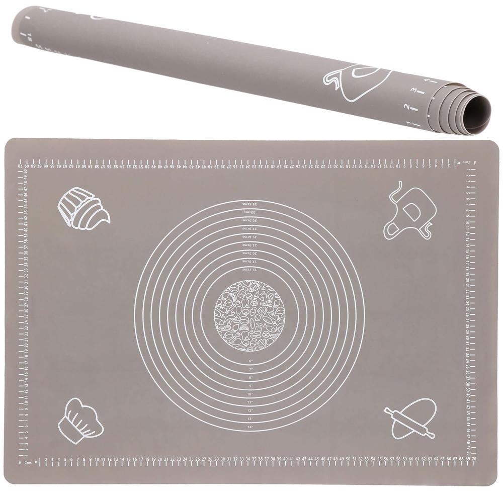Plansa din silicon alimentar de framantat aluat, rezistenta la temperaturi ridicate, 65x45cm, gri Household NewTrend