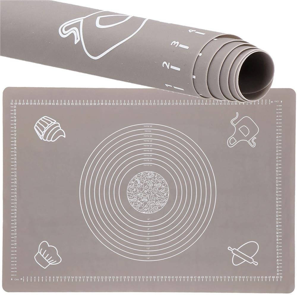Plansa din silicon alimentar de framantat aluat, rezistenta la temperaturi ridicate, 65x45cm, gri Household NewTrend