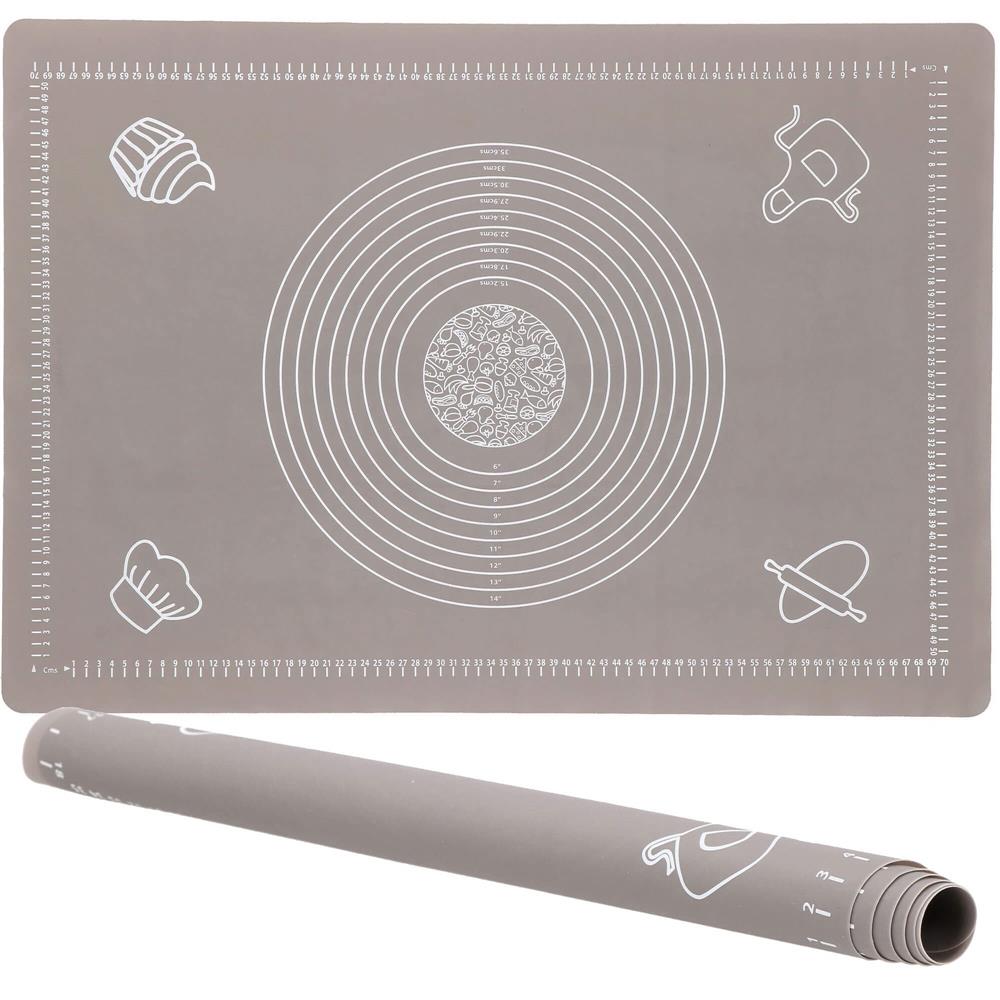Plansa din silicon alimentar de framantat aluat, rezistenta la temperaturi ridicate, 65x45cm, gri Household NewTrend