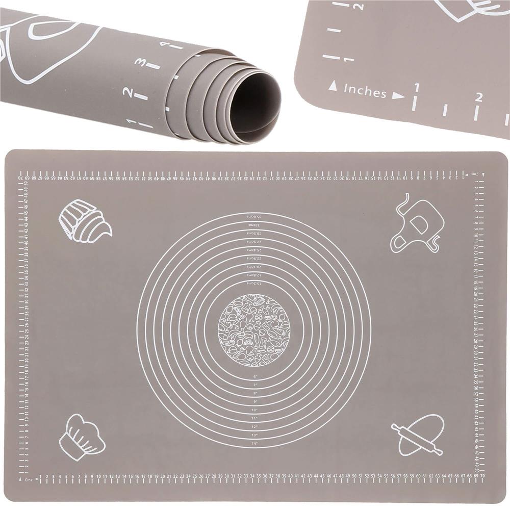 Plansa din silicon alimentar de framantat aluat, rezistenta la temperaturi ridicate, 65x45cm, gri Household NewTrend