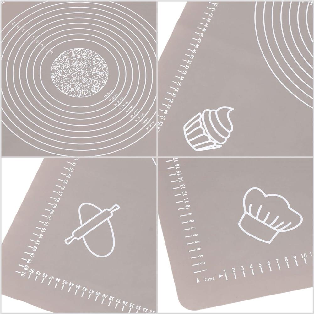 Plansa din silicon alimentar de framantat aluat, rezistenta la temperaturi ridicate, 65x45cm, gri Household NewTrend