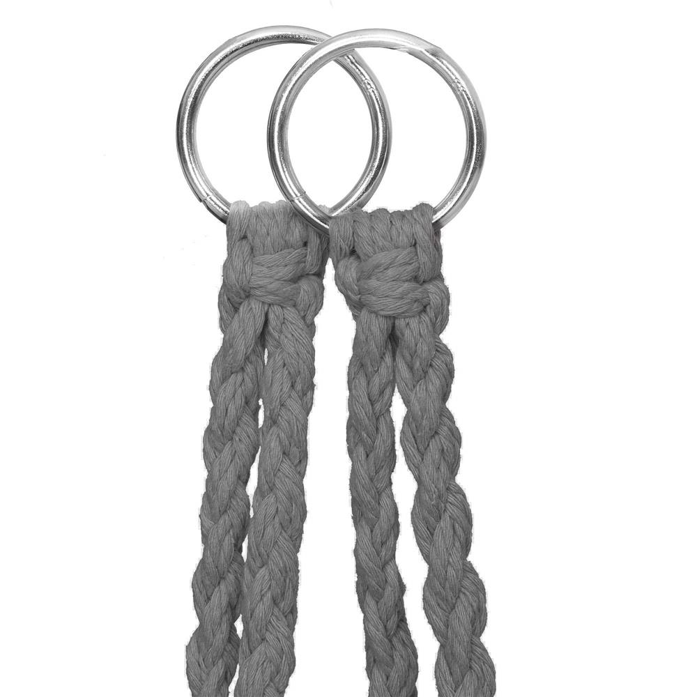 Scaun rotund Sersimo tip leagan suspendat cu perna Confort Plus casa sau gradina, gri inchis Household NewTrend