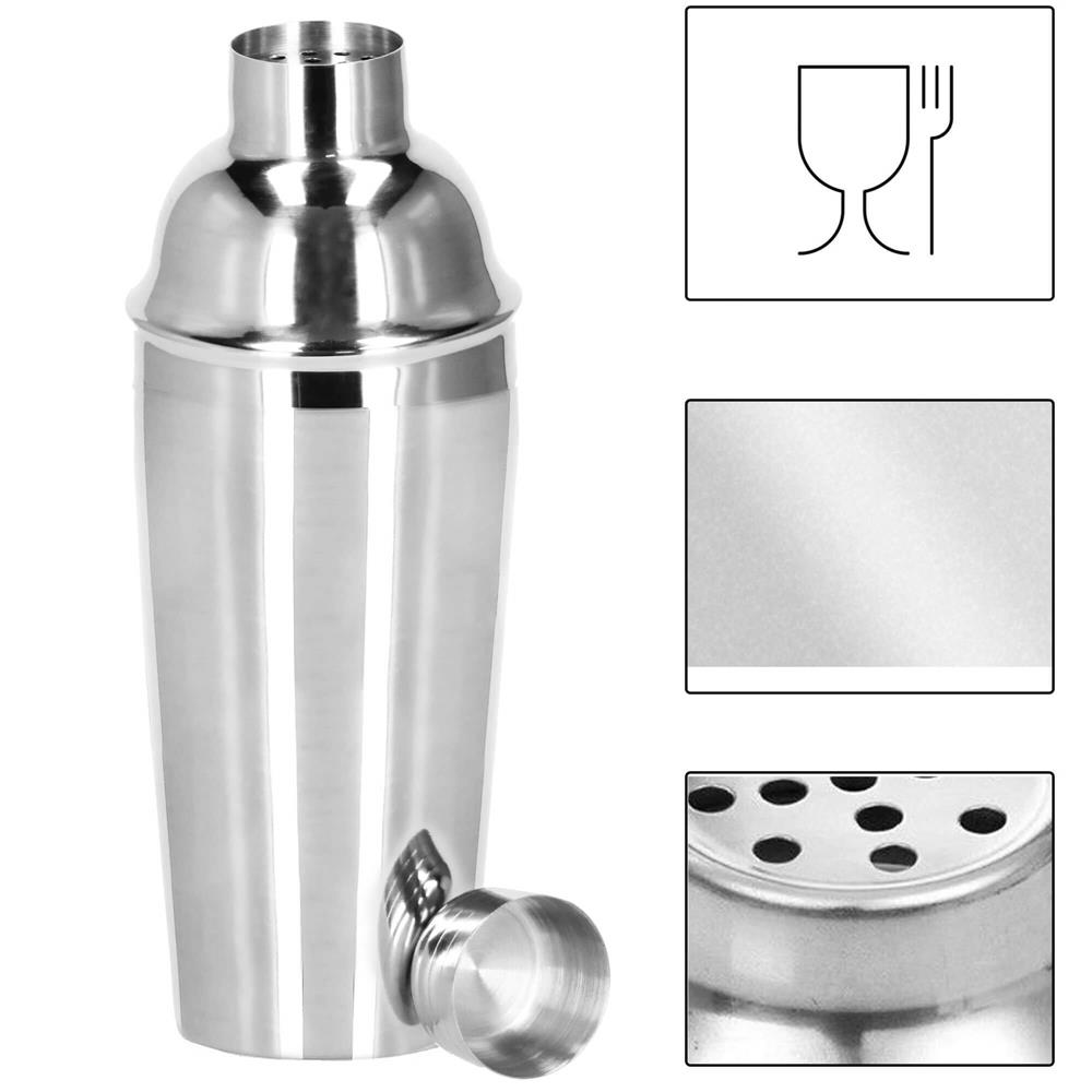 Set Cocktail Shaker Kit pentru barmani 550ml, KI22, suport bambus, 9 piese Household NewTrend
