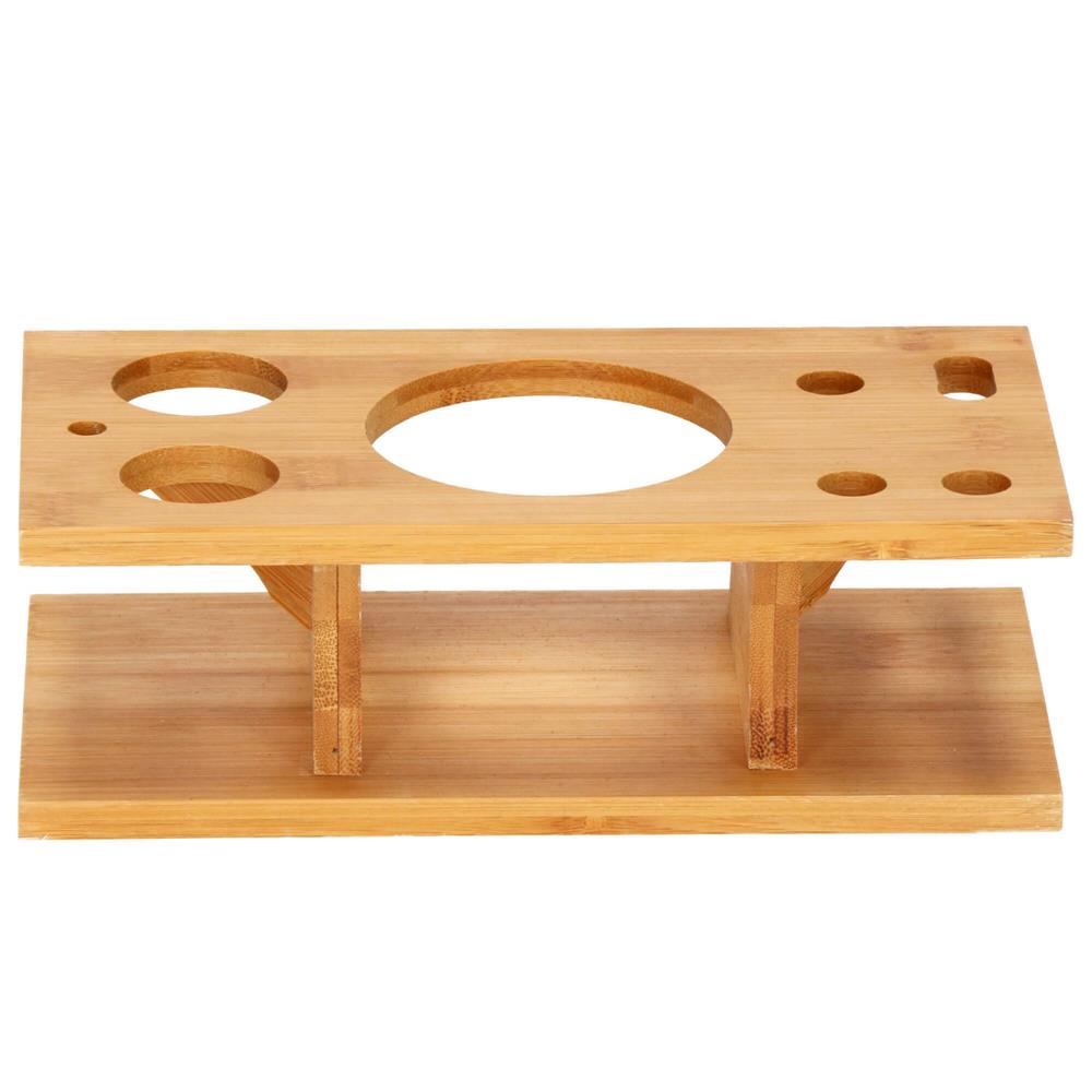 Set Cocktail Shaker Kit pentru barmani 550ml, KI22, suport bambus, 9 piese Household NewTrend
