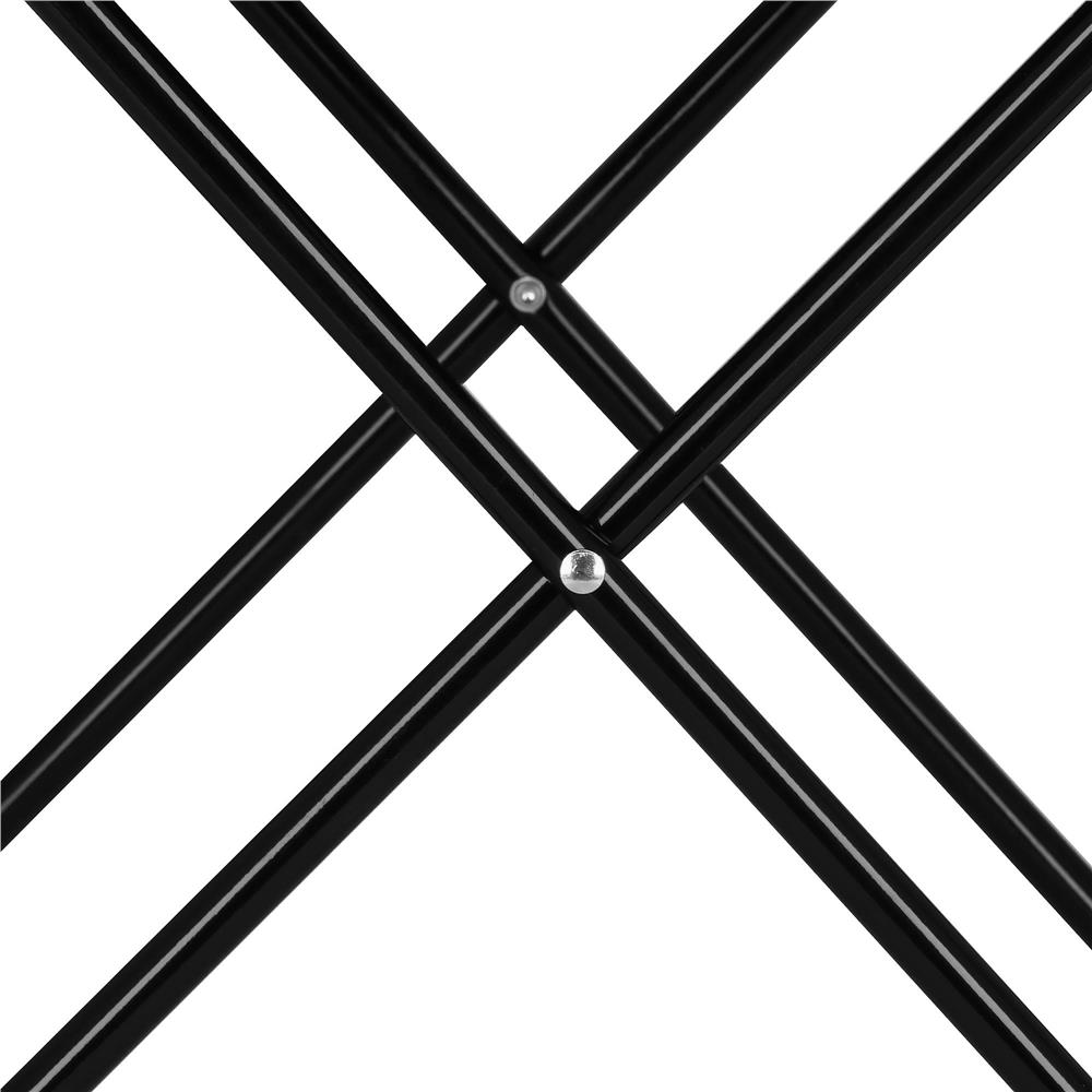 Masa plianta camping sau pescuit, cu 2 suporturi pahar, 46x46x45 cm, negru Household NewTrend