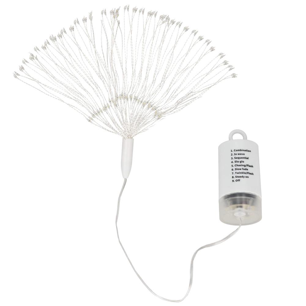 (DL) Instalatie lumina decorativa STAR cu 100 LED-uri, diametru 30cm, alimentare baterii, iluminare galbena Household NewTrend