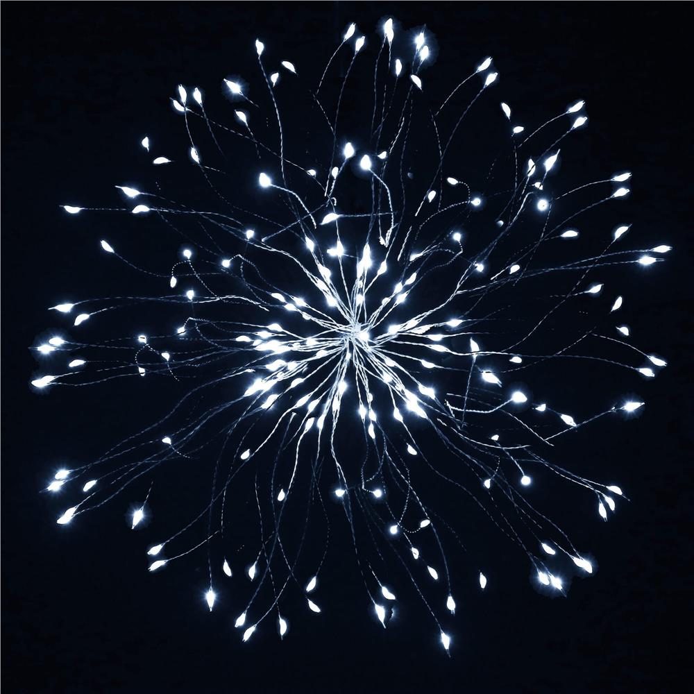 (DL) Instalatie lumina decorativa STAR cu 100 LED-uri, diametru 40cm, telecomanda, iluminare alba Household NewTrend