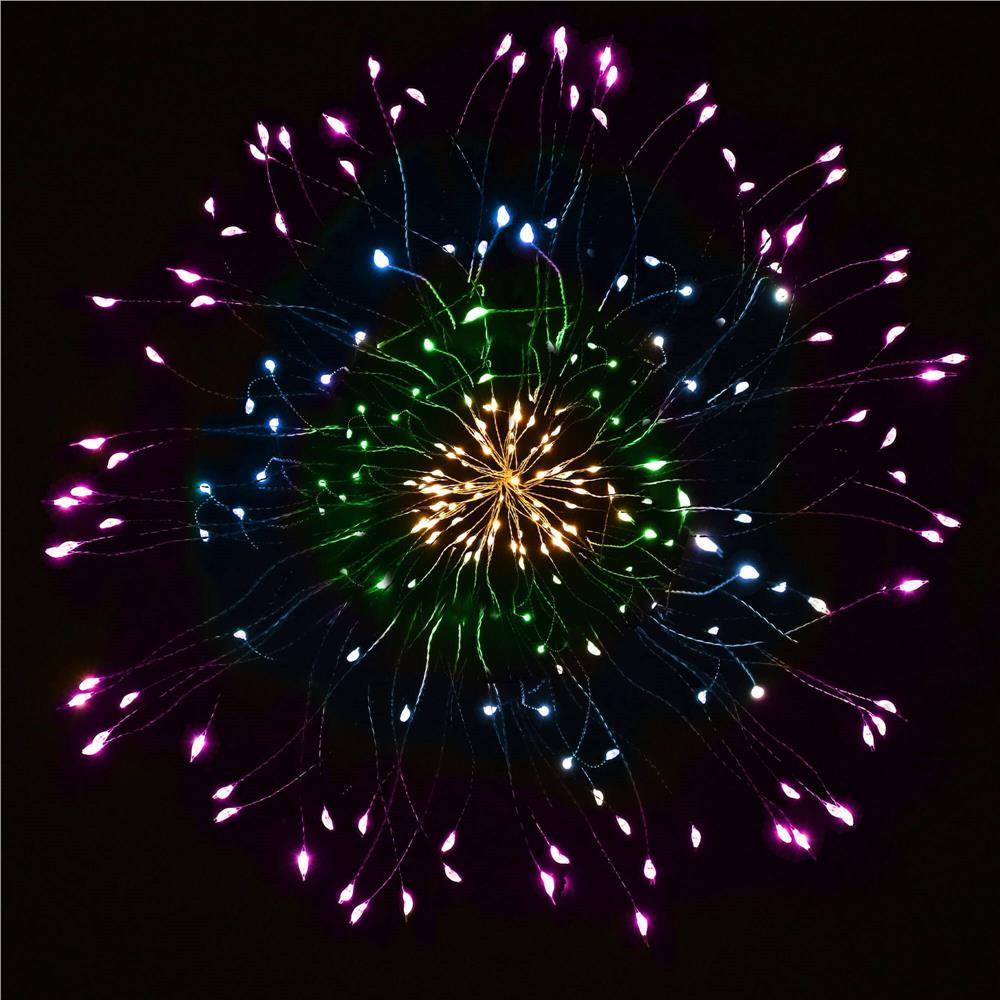 (DL) Instalatie lumina decorativa STAR cu 100 LED-uri, diametru 40cm, telecomanda, iluminare multicolora Household NewTrend