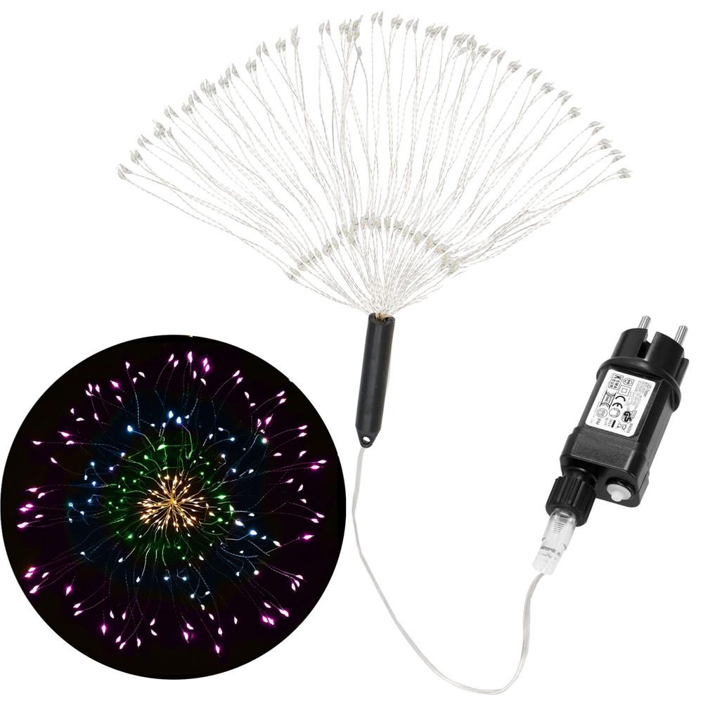 (DL) Instalatie lumina decorativa STAR cu 100 LED-uri, diametru 40cm, telecomanda, iluminare multicolora Household NewTrend