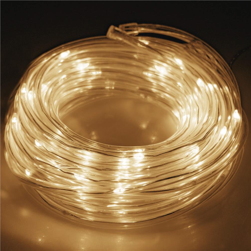 (DL) Instalatie tub furtun luminos pentru Craciun cu baterii 3xAA, 50 LED-uri, 5m, galben Household NewTrend