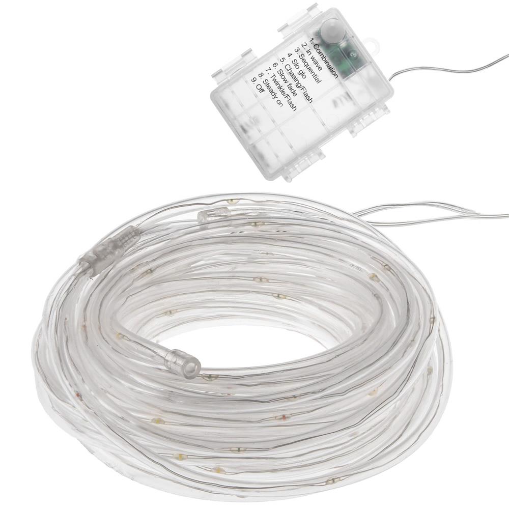 (DL) Instalatie tub furtun luminos pentru Craciun cu baterii 3xAA, 50 LED-uri, 5m, galben Household NewTrend