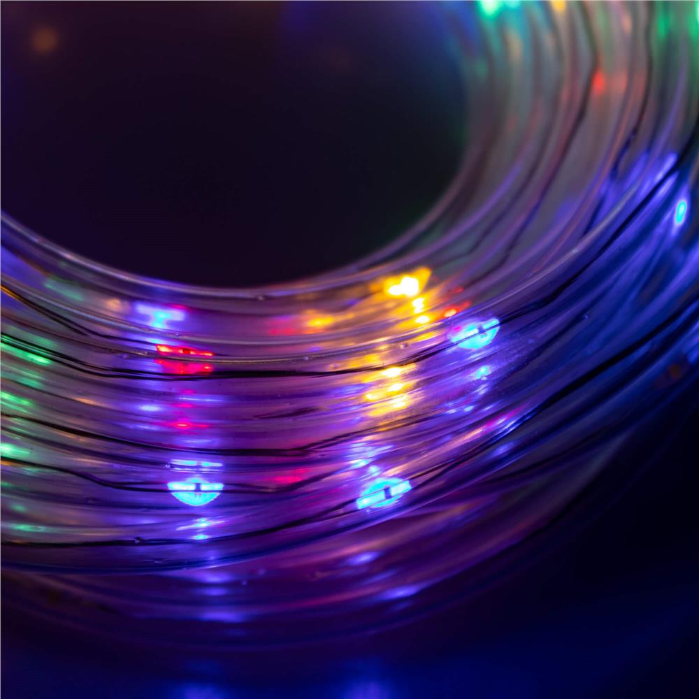 (DL) Instalatie tub furtun luminos pentru Craciun cu baterii 3xAA, 50 LED-uri, 5m, multicolor Household NewTrend