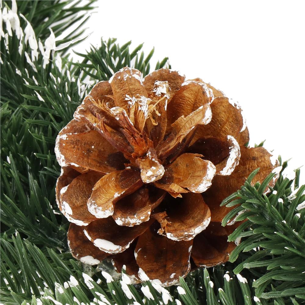 Ghirlanda artificiala decorativa de Craciun, aspect inzapezit, 150 cm, ace 3D, verde Household NewTrend
