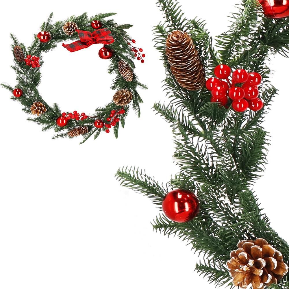 Ghirlanda artificiala decorativa de Craciun, aspect inzapezit, 150 cm, ace 3D, verde Household NewTrend