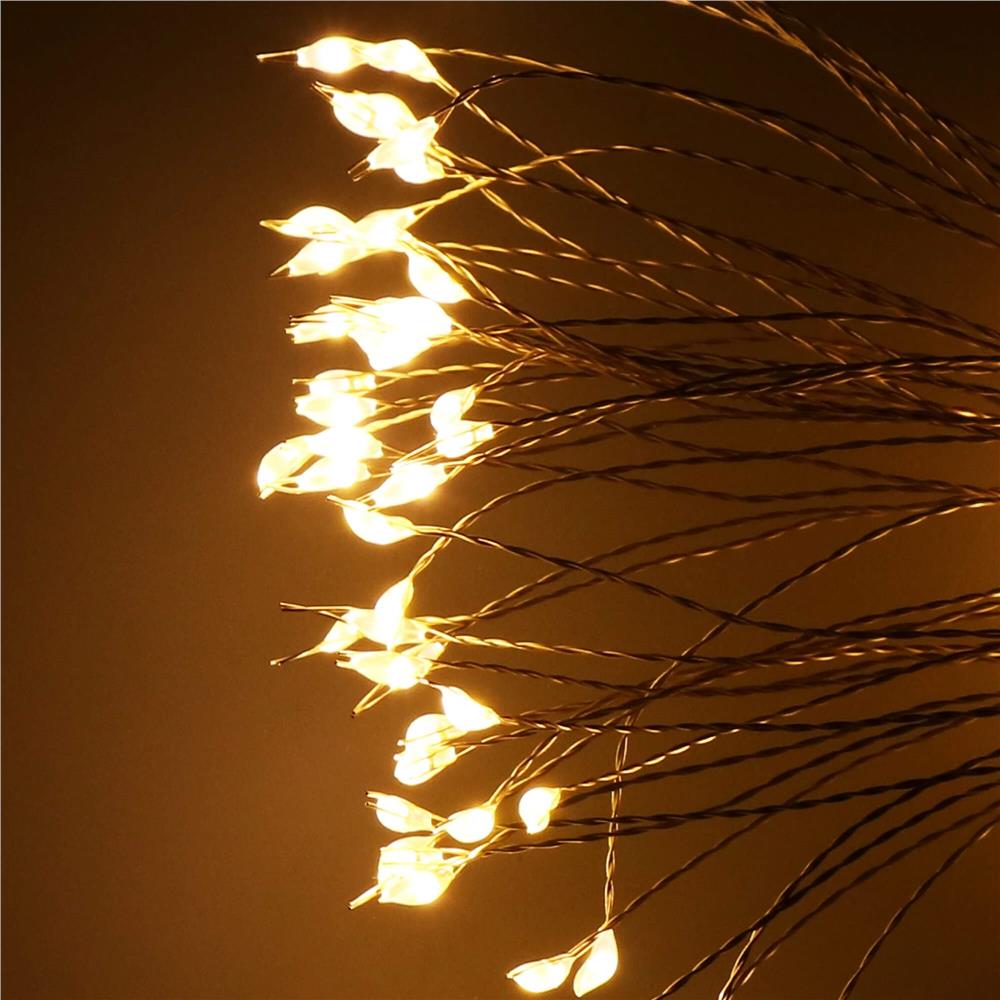 Instalatie lumina decorativa STAR cu 100 LED-uri, diametru 40cm, telecomanda, iluminare galbena Household NewTrend