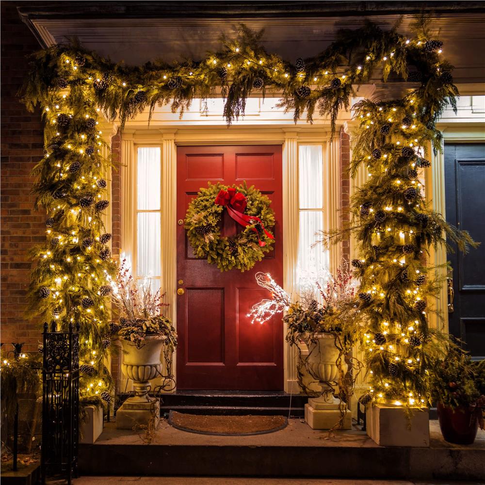 Instalatie lumini pentru bradul de Craciun, 61,5 metri, 1000 LED-uri, alb cald Household NewTrend