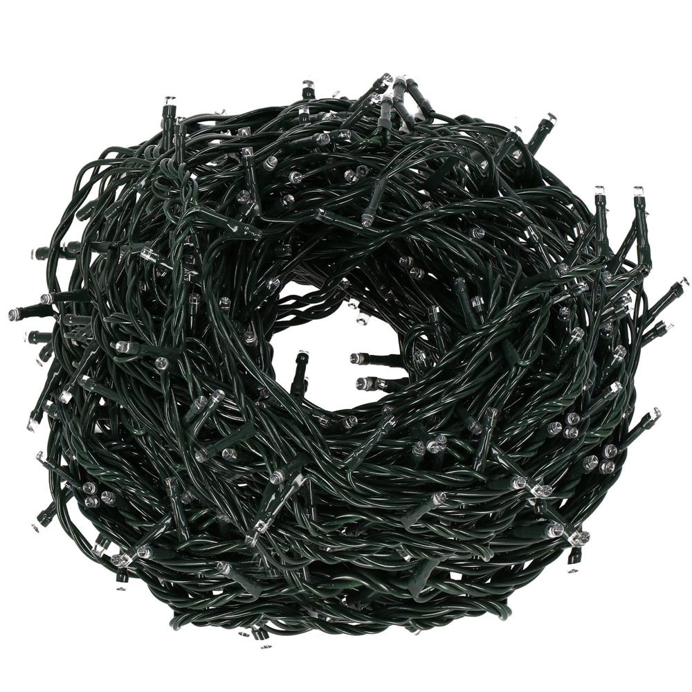 Instalatie lumini pentru bradul de Craciun, 61,5 metri, 1000 LED-uri, alb cald Household NewTrend