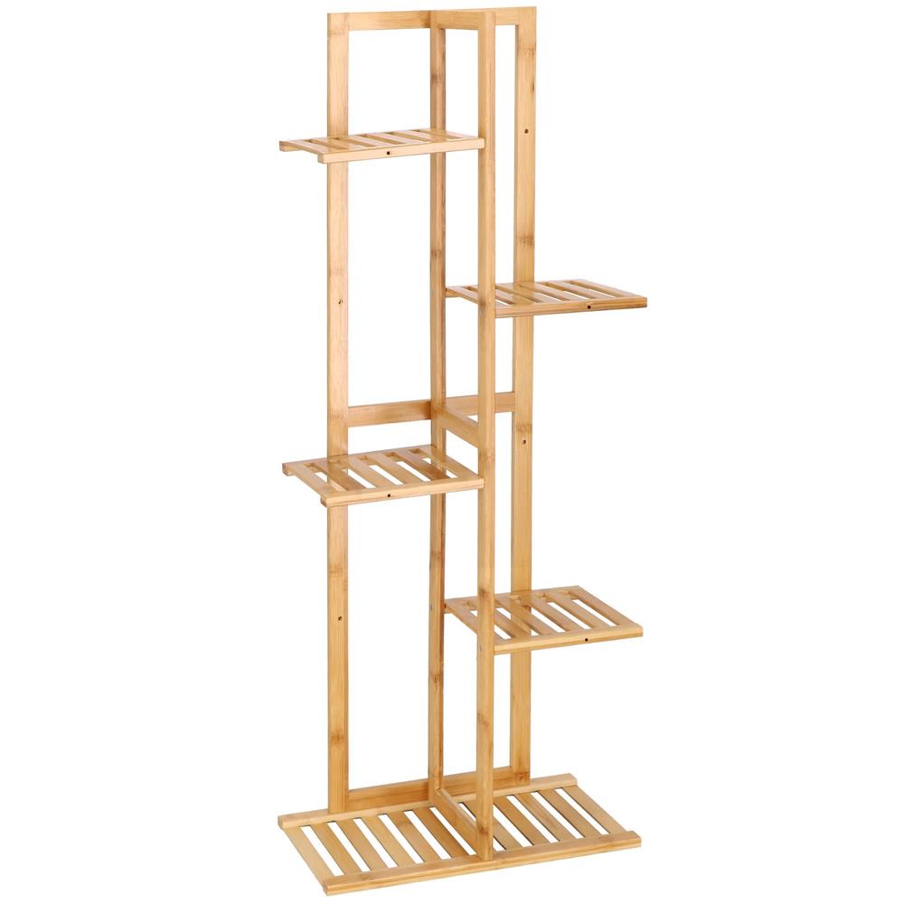 Stand de flori din lemn cu 6 etajere suport GA199, 102x40cm Household NewTrend