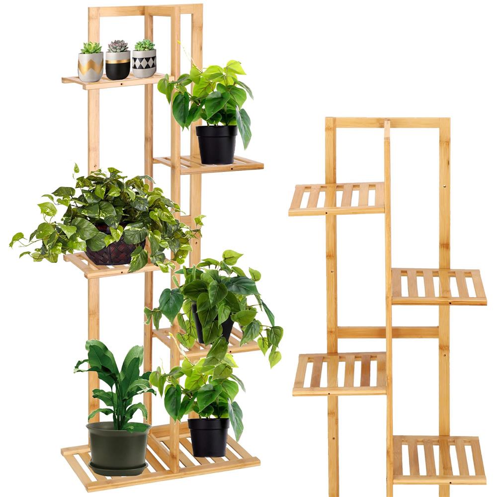 Stand de flori din lemn cu 6 etajere suport GA199, 102x40cm Household NewTrend
