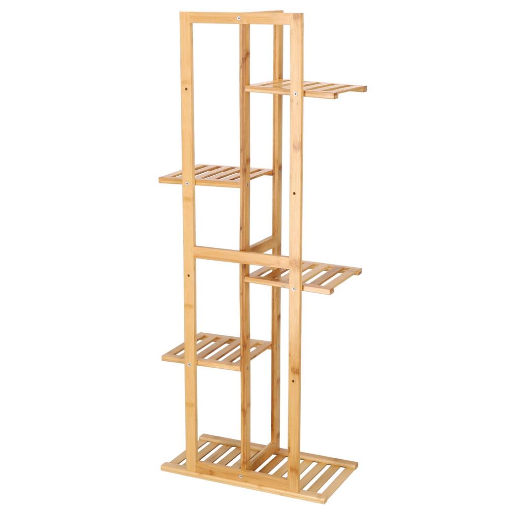 Stand de flori din lemn cu 6 etajere suport GA199, 102x40cm Household NewTrend