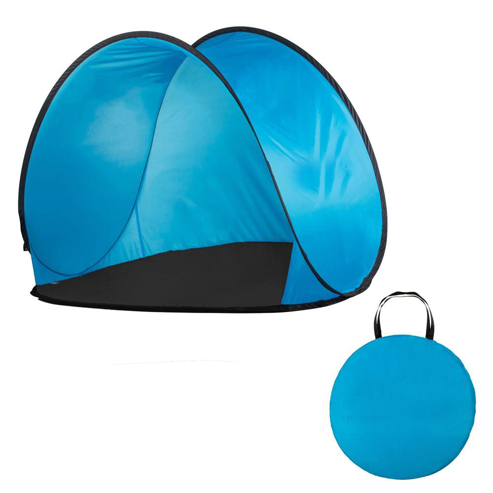 Cort plaja si picnic semi-deschis Sersimo, protectie UV, 150x120x110cm, albastru Household NewTrend