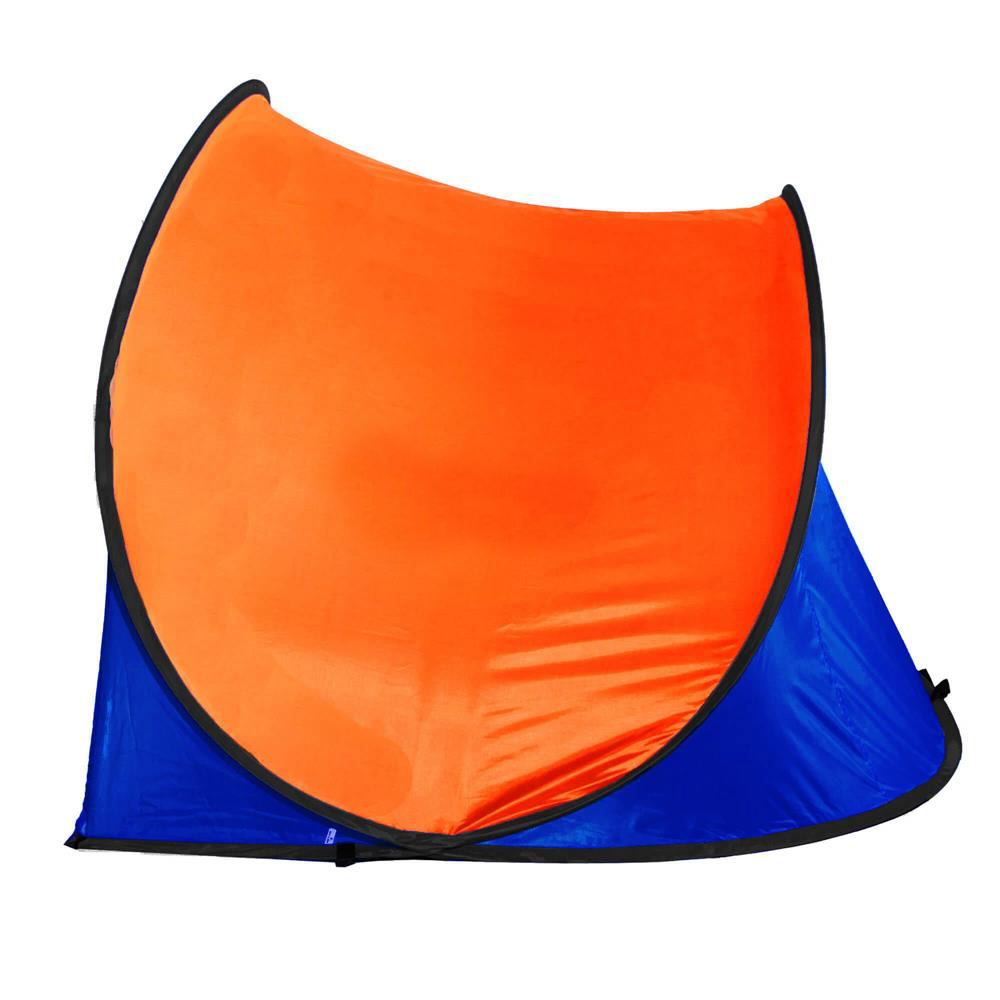 Cort plaja si picnic semi-deschis Sersimo, protectie UV, 200x120x110cm, portocaliu Household NewTrend