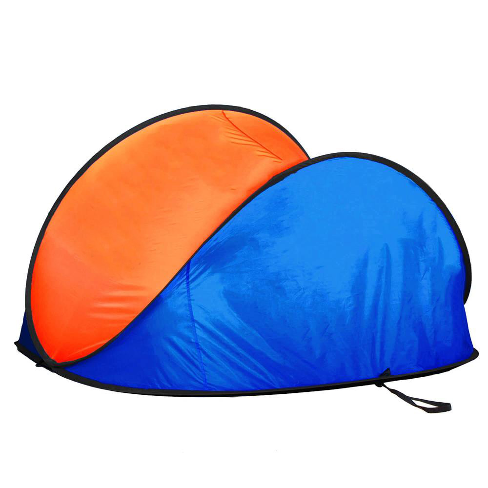 Cort plaja si picnic semi-deschis Sersimo, protectie UV, 200x120x110cm, portocaliu Household NewTrend