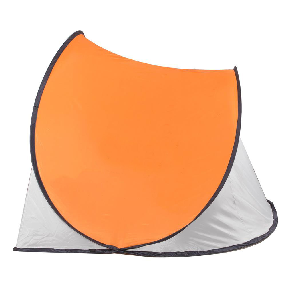 Cort plaja si picnic semi-deschis Sersimo, protectie UV, 200x120x110cm, portocaliu gri Household NewTrend