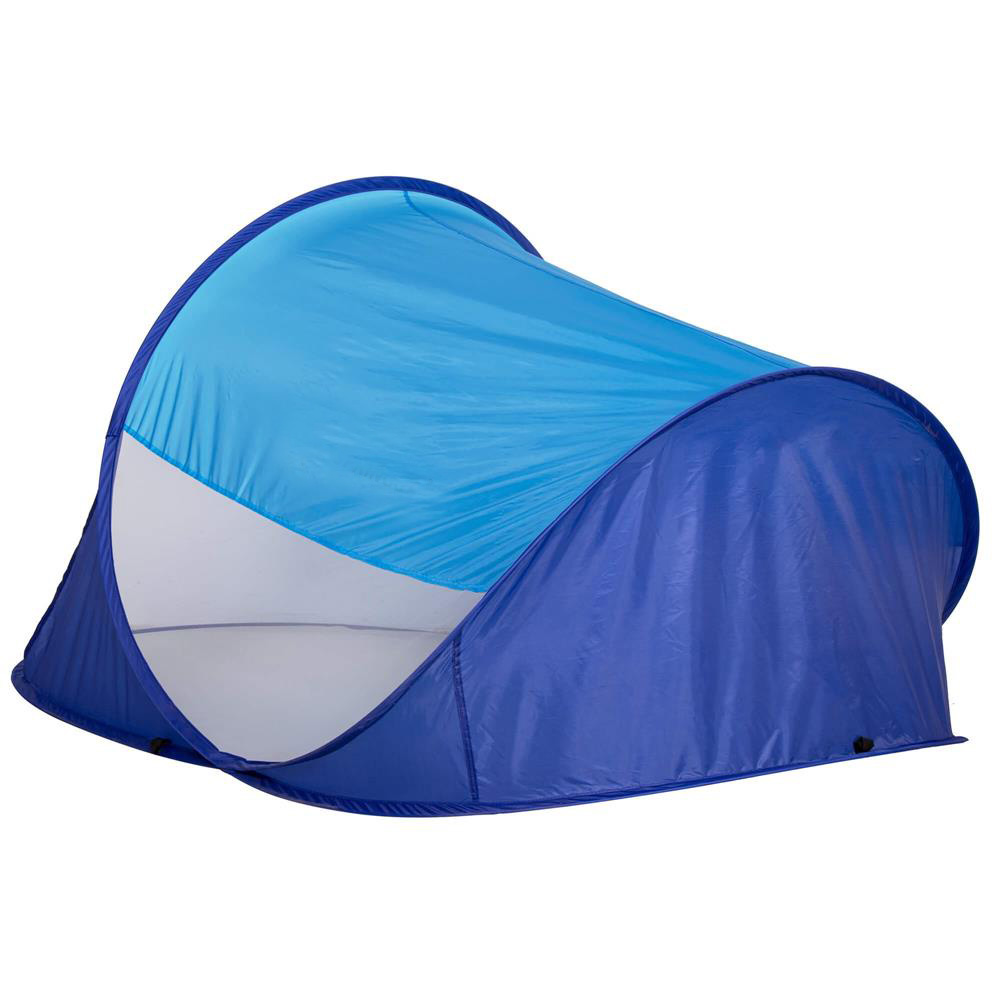 Cort plaja si picnic semi-deschis Sersimo, protectie UV, 200x120x95cm, albastru Household NewTrend