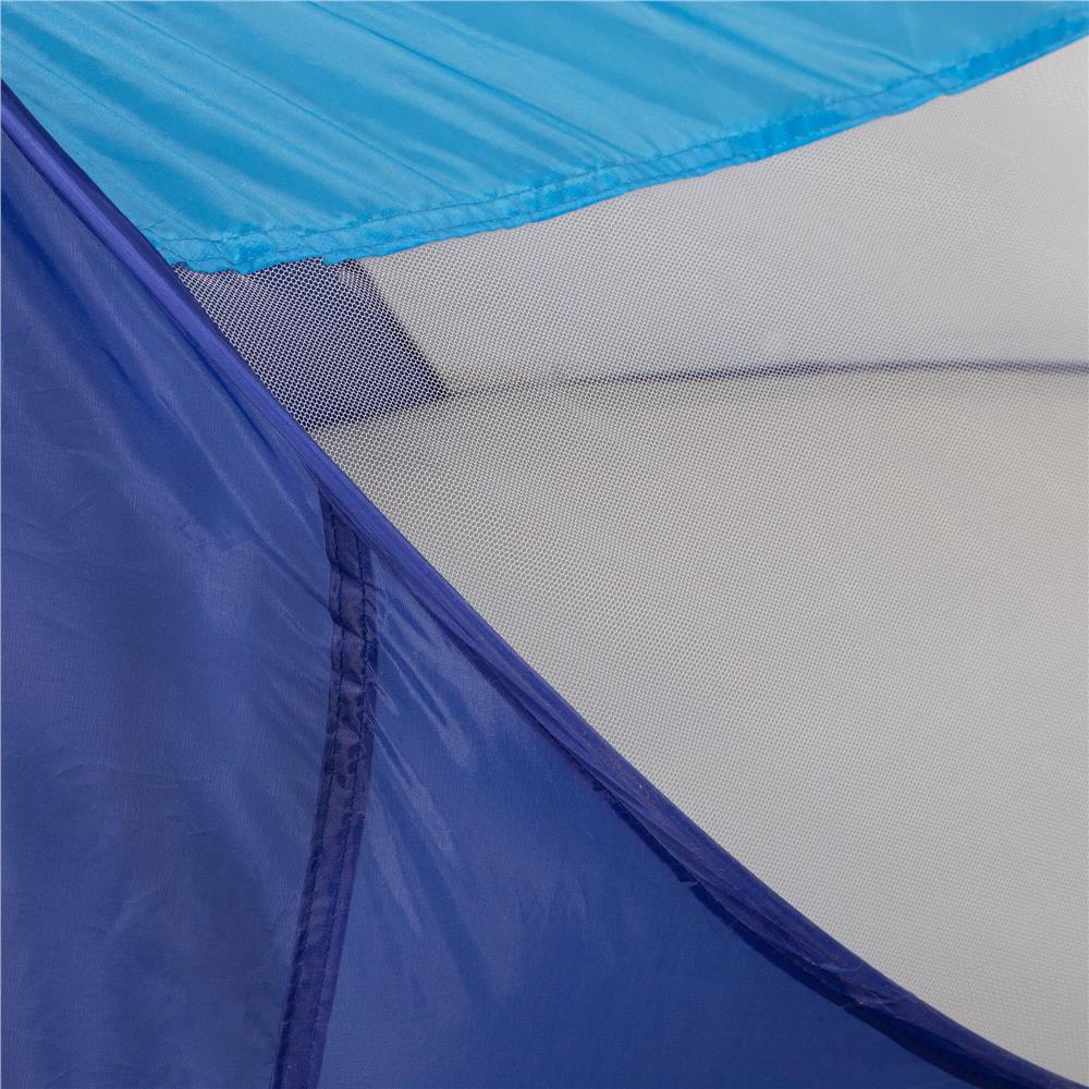 Cort plaja si picnic semi-deschis Sersimo, protectie UV, 200x120x95cm, albastru Household NewTrend