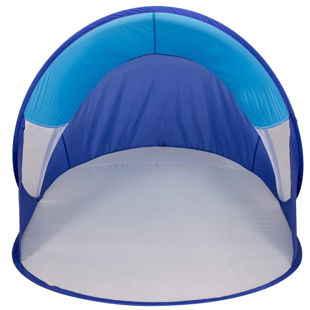 Cort plaja si picnic semi-deschis Sersimo, protectie UV, 200x120x95cm, albastru Household NewTrend