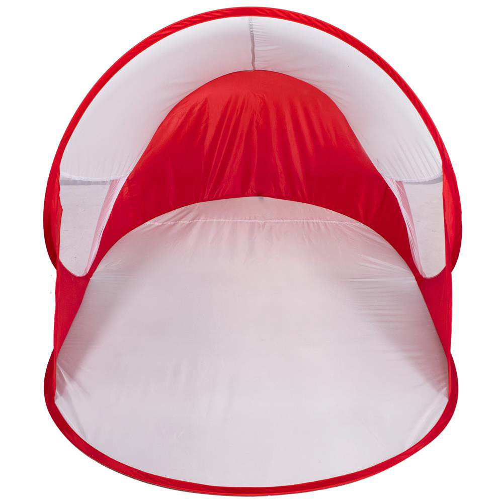Cort plaja si picnic semi-deschis Sersimo, protectie UV, 200x120x95cm, rosu Household NewTrend