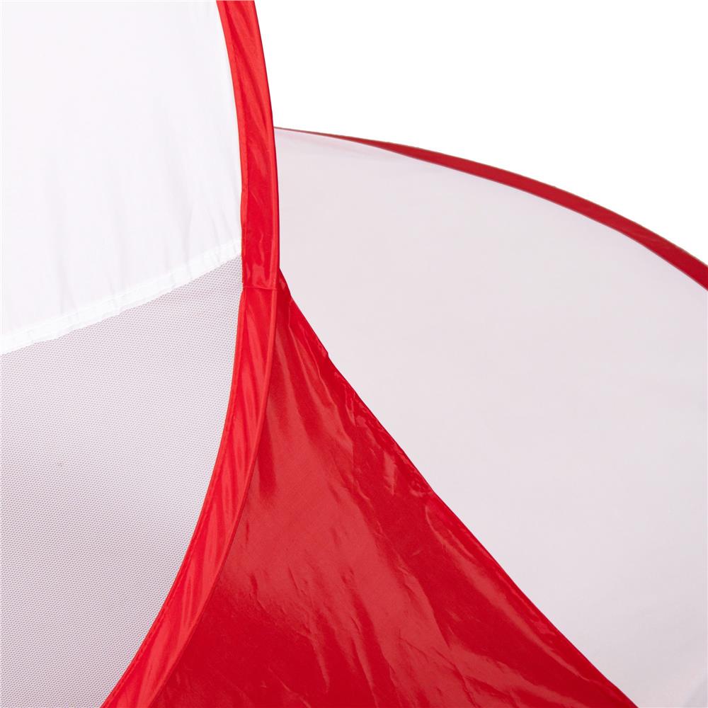 Cort plaja si picnic semi-deschis Sersimo, protectie UV, 200x120x95cm, rosu Household NewTrend