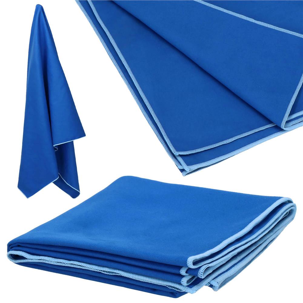 Prosop de plaja cu uscare de rapida, husa de transport, 75x150cm, albastru Household NewTrend