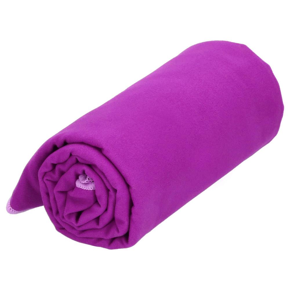 Prosop de plaja cu uscare de rapida, husa de transport, 75x150cm, violet Household NewTrend