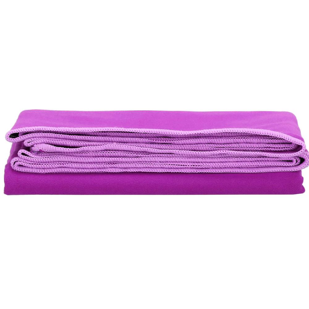 Prosop de plaja cu uscare de rapida, husa de transport, 75x150cm, violet Household NewTrend