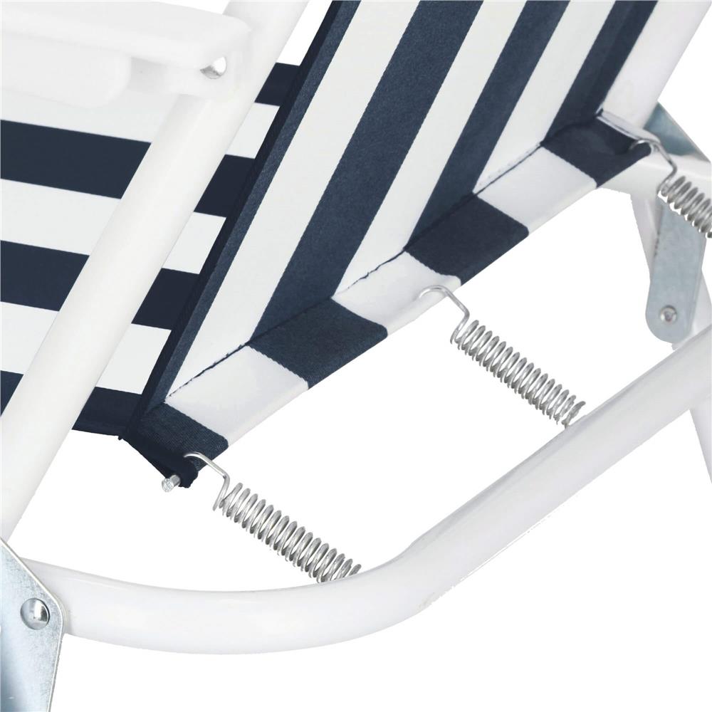 Scaun de plaja Sersimo GC050, pliabil, 100kg, 52x74cm, alb albastru Household NewTrend