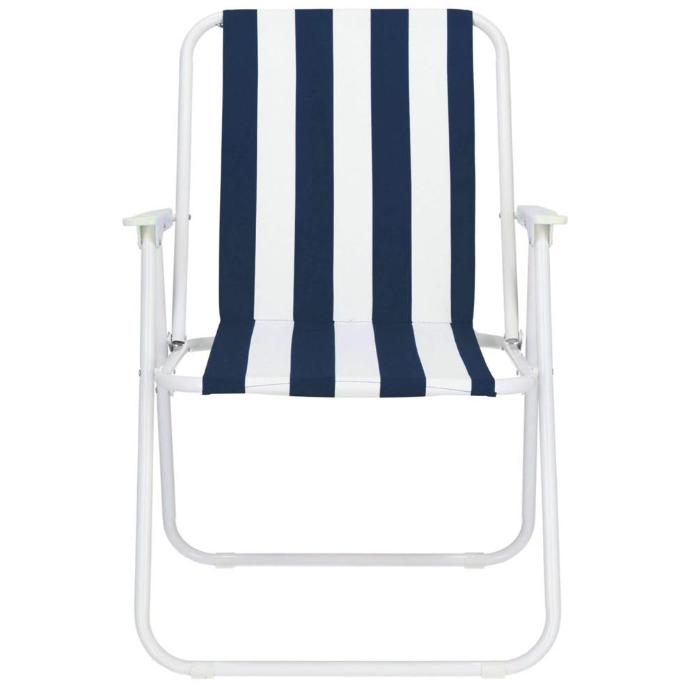 Scaun de plaja Sersimo GC050, pliabil, 100kg, 52x74cm, alb albastru Household NewTrend