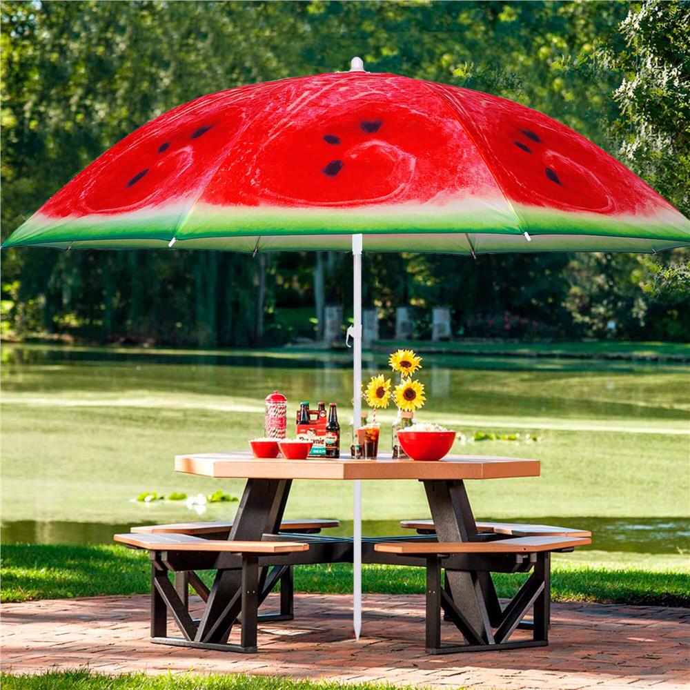 Umbrela de plaja pliabila, Sersimo BU020, 180cm, pepene verde Household NewTrend