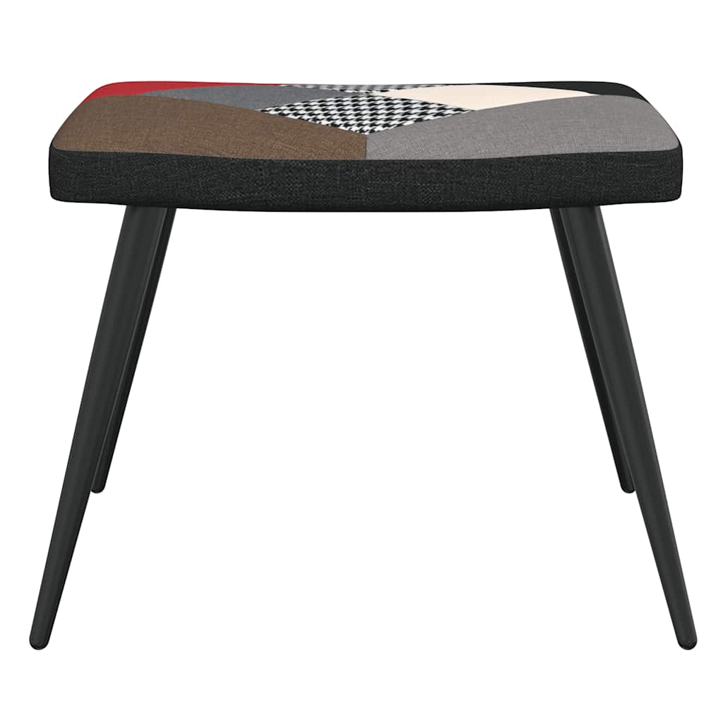 Scaun de relaxare cu taburet, textil, petice GartenMobel Dekor