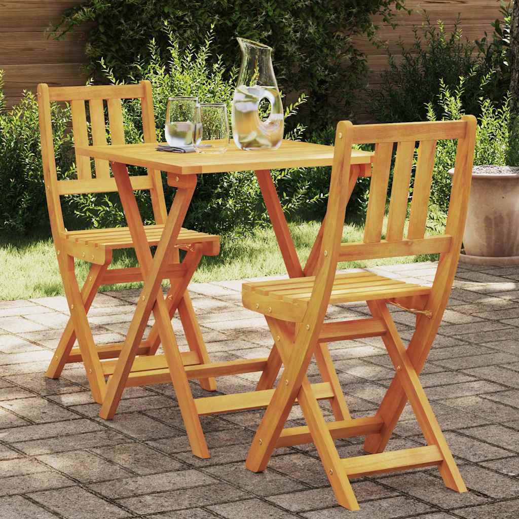 Set bistro 3 pcs Maro lemn masiv de acacia GartenMobel Dekor