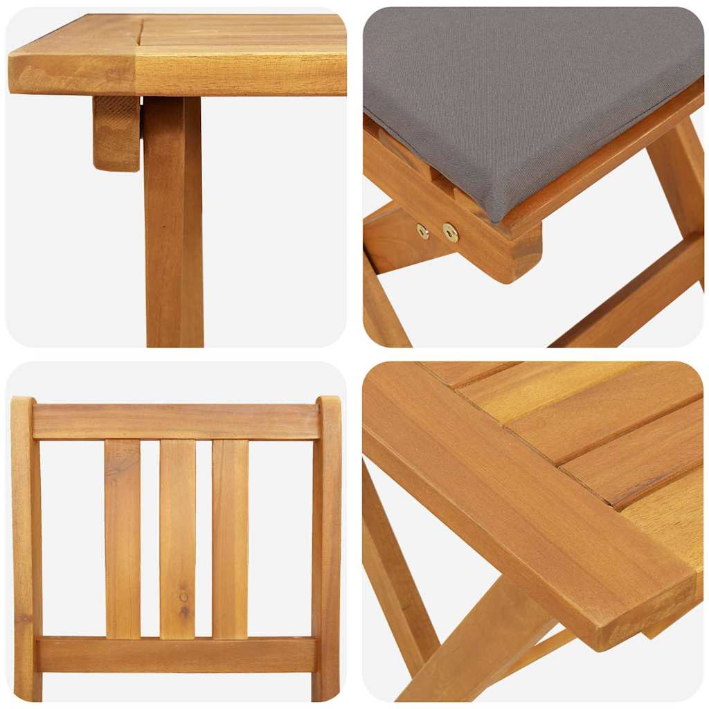 Set bistro 3 pcs Maro lemn masiv de acacia GartenMobel Dekor