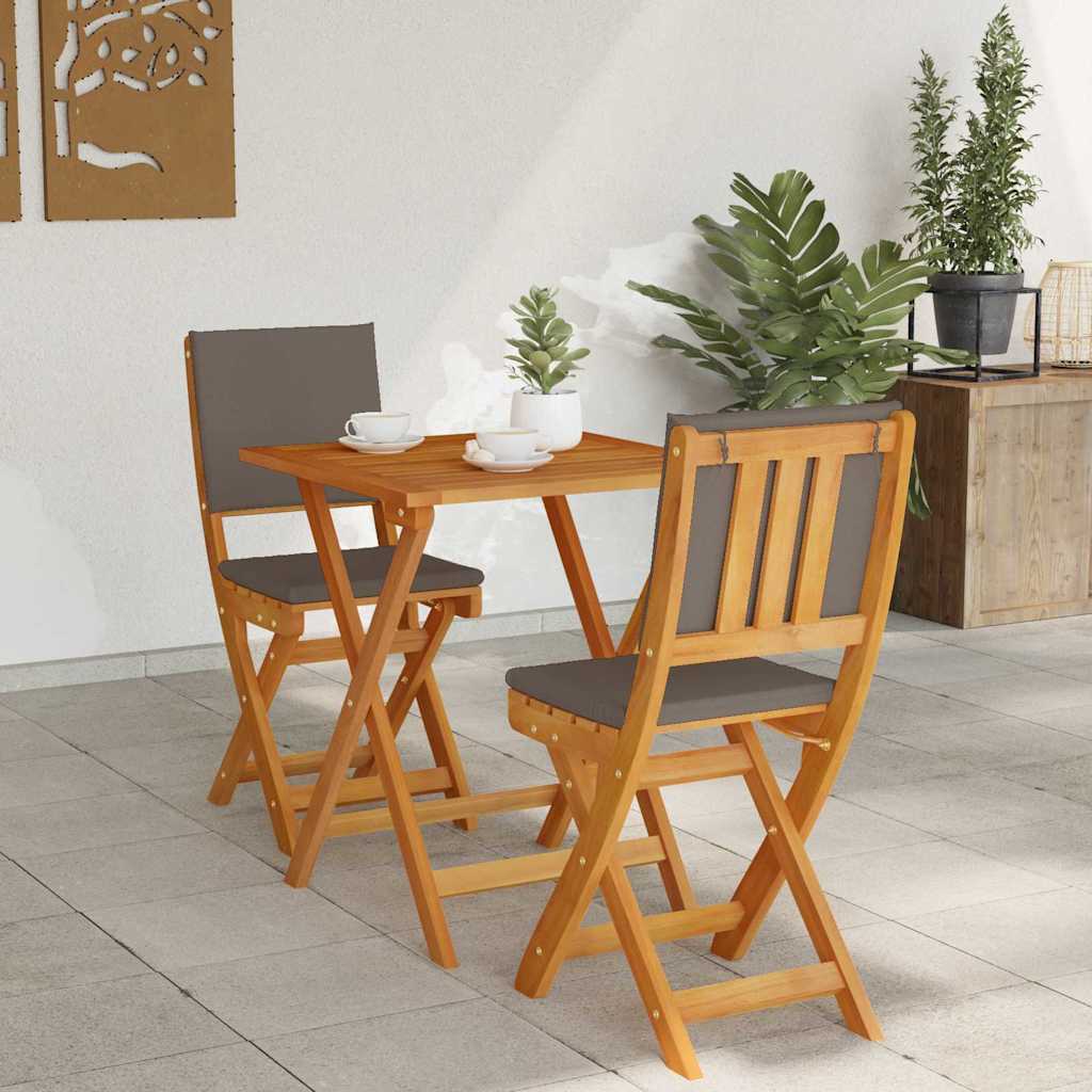 Set bistro 3 pcs Maro lemn masiv de acacia GartenMobel Dekor