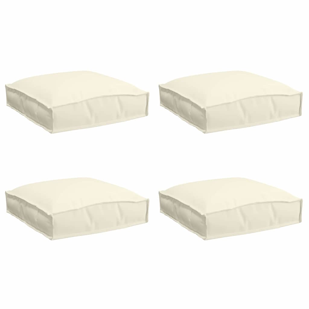 Pernă pentru șezut din paleți 4 pcs Crem 40 x 40 x 8 cm GartenMobel Dekor