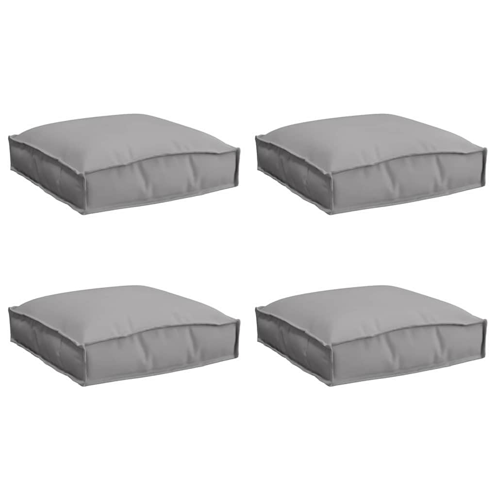 Pernă pentru șezut din paleți 4 pcs Gri 40 x 40 x 8 cm GartenMobel Dekor