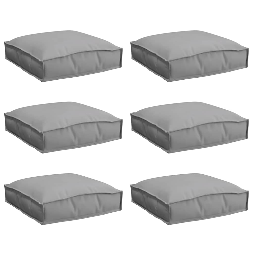 Pernă pentru șezut din paleți 6 pcs Gri 40 x 40 x 8 cm GartenMobel Dekor
