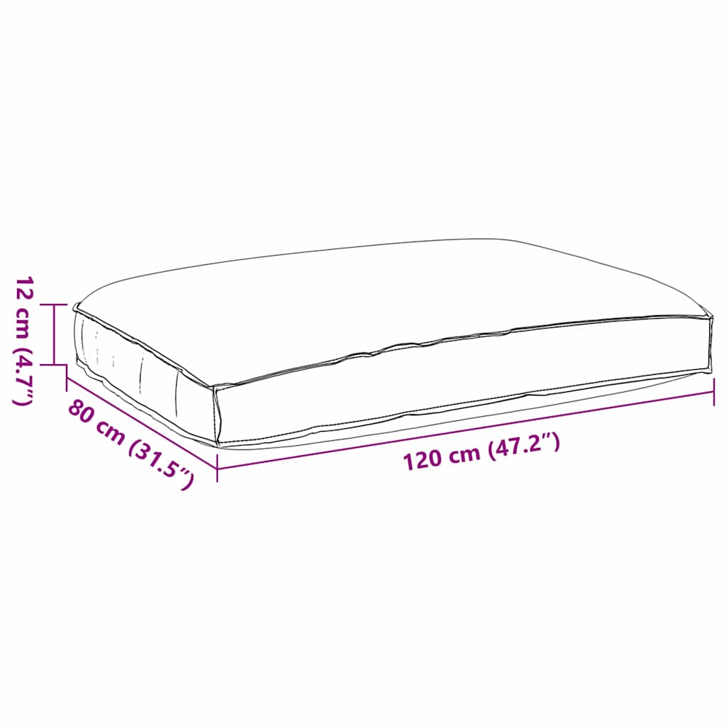 Pernă pentru șezut din paleți model frunze 120 x 80 x 12 cm GartenMobel Dekor
